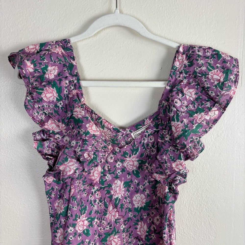 Mille Resort & Travel Ingred Mini Dress Women’s Sz Small In Purple Rose Vacation - Picture 3 of 8
